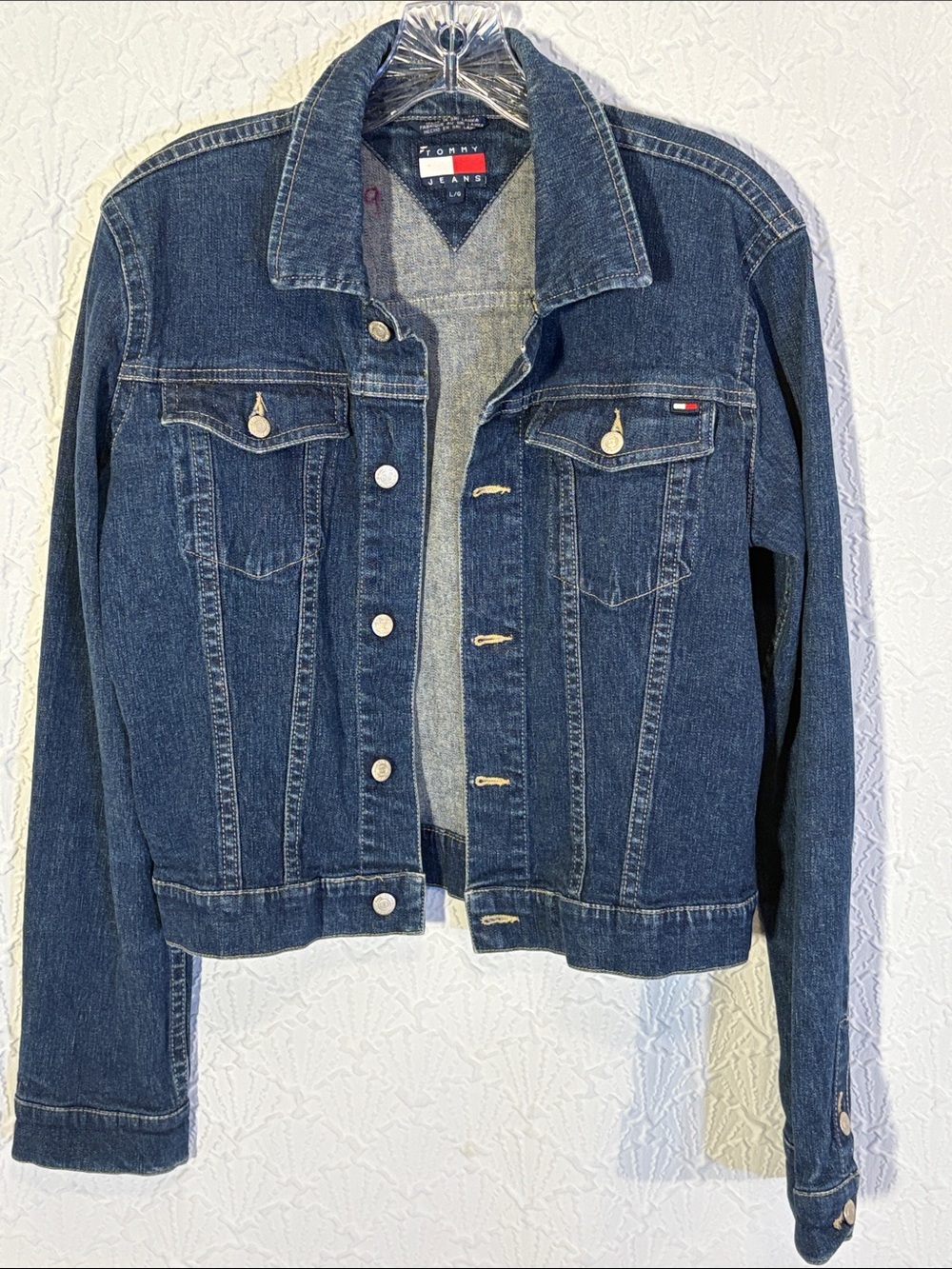 Vintage Tommy Hilfiger Classic Blue Denim Jacket. Youth Lg Women’s XS/S BoldLOGO